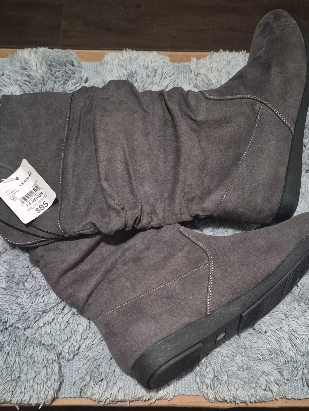 St. John's Bay Charcoal Ruched Mid-Calf Boots